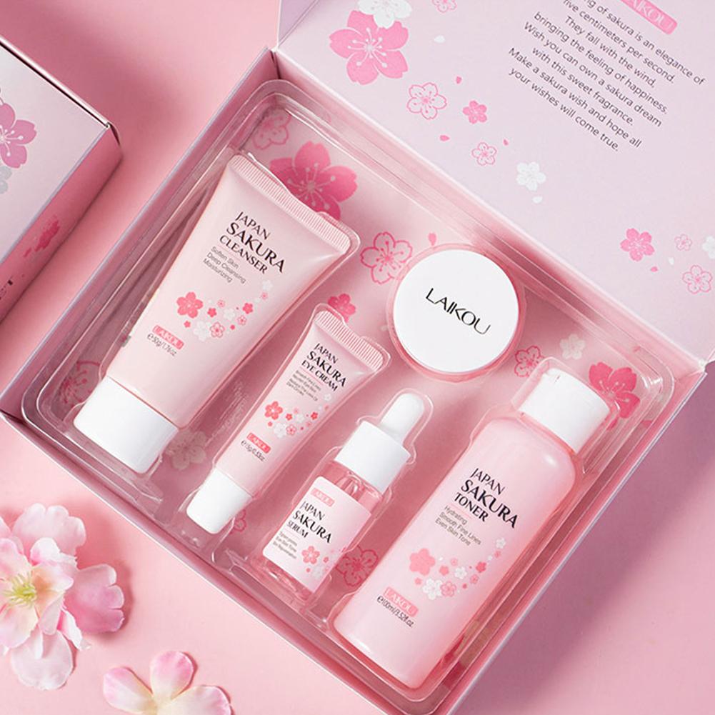 Skincare Glow Glowing - LAIKOU Japão Sakura Conjunto de Cuidados