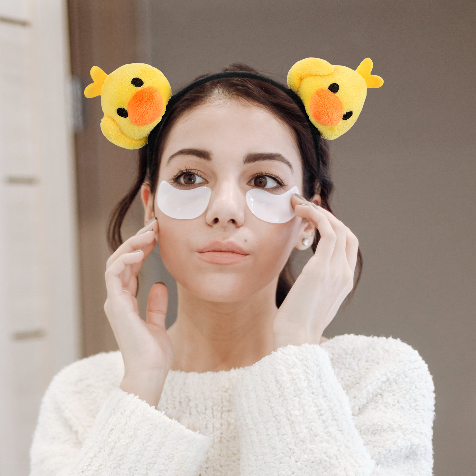 Tiara de Pano com Orelhas de P - Skincare Animate avaliação e preço